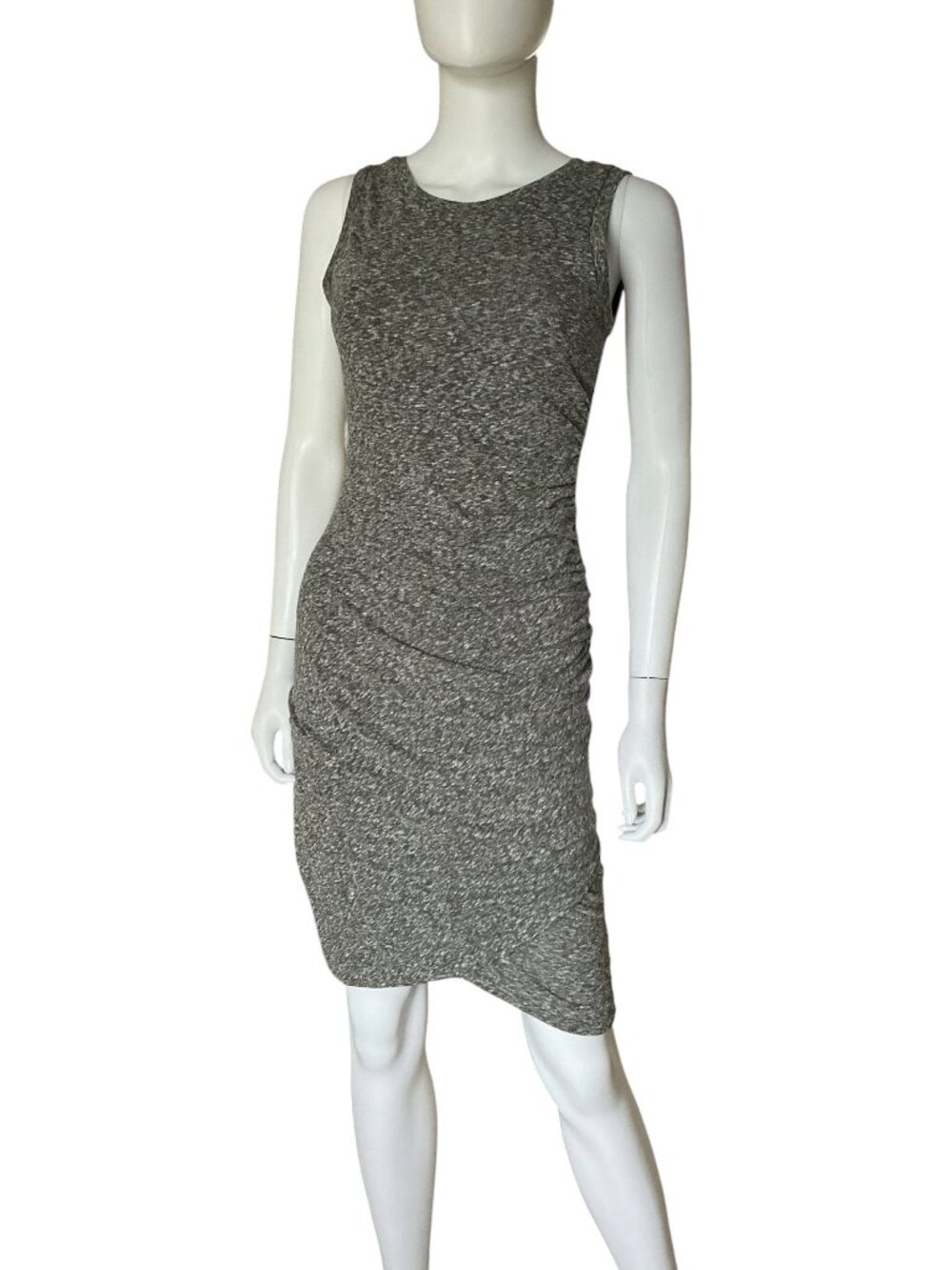 Tildon Ruched Bodycon Dress Gray XS